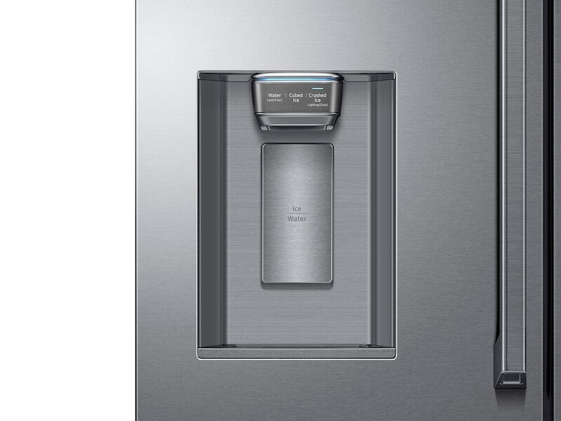 22 cu. ft. Family Hub(TM) Counter Depth 4-Door French Door Refrigerator in Black Stainless Steel - (RF23M8590SG) - SAMSUNG