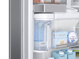 22 cu. ft. Family Hub(TM) Counter Depth 4-Door French Door Refrigerator in Black Stainless Steel - (RF23M8590SG) - SAMSUNG