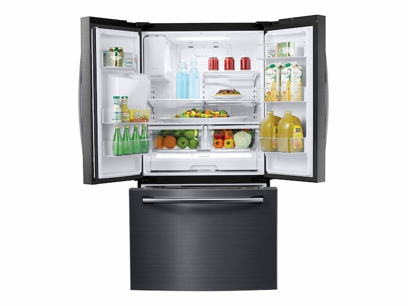 25 cu. ft. French Door Refrigerator with External Water & Ice Dispenser in Black Stainless Steel - (RF263BEAESG) - SAMSUNG