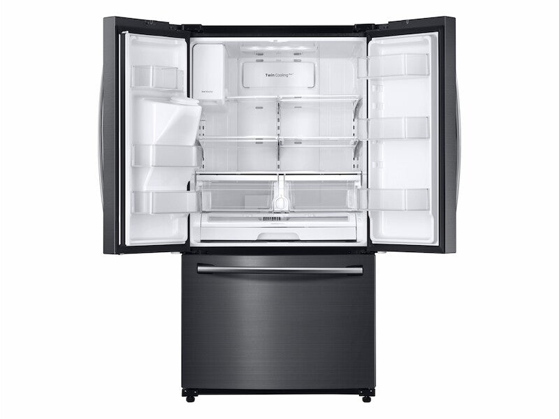 25 cu. ft. French Door Refrigerator with External Water & Ice Dispenser in Black Stainless Steel - (RF263BEAESG) - SAMSUNG