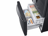 25 cu. ft. French Door Refrigerator with External Water & Ice Dispenser in Black Stainless Steel - (RF263BEAESG) - SAMSUNG