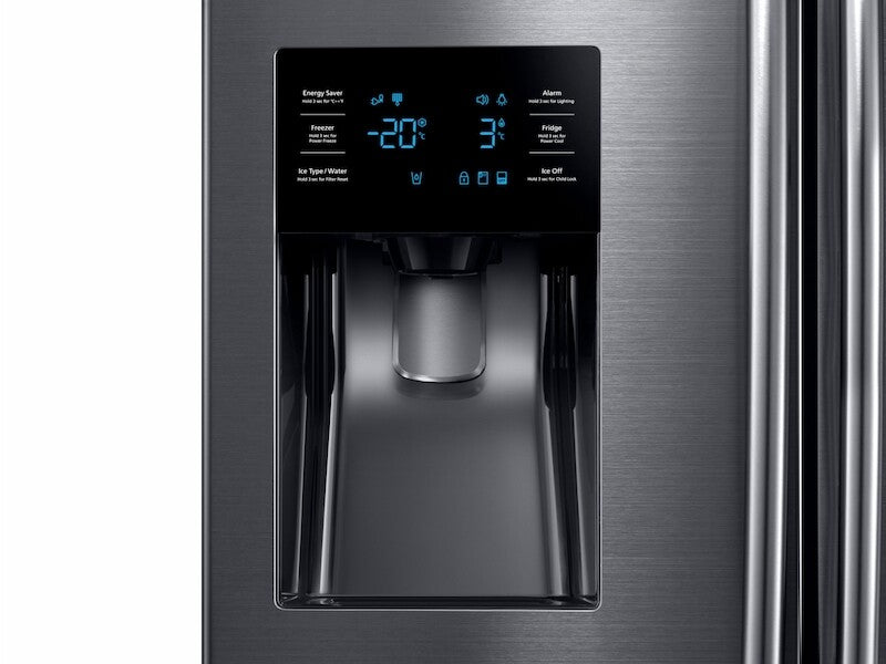 25 cu. ft. French Door Refrigerator with External Water & Ice Dispenser in Black Stainless Steel - (RF263BEAESG) - SAMSUNG