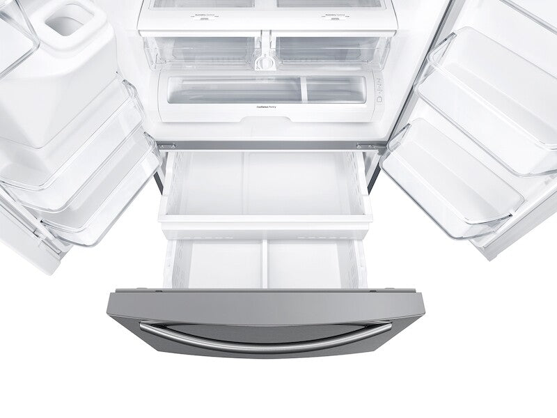24 cu. ft. Family Hub(TM) 3-Door French Door Refrigerator in Stainless Steel - (RF265BEAESR) - SAMSUNG