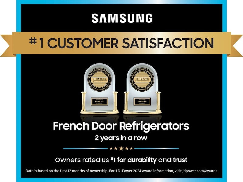 26 cu. ft. Mega Capacity Counter Depth 3-Door French Door Refrigerator with External Water and Ice Dispenser in Stainless Steel - (RF27CG5B10SRAA)