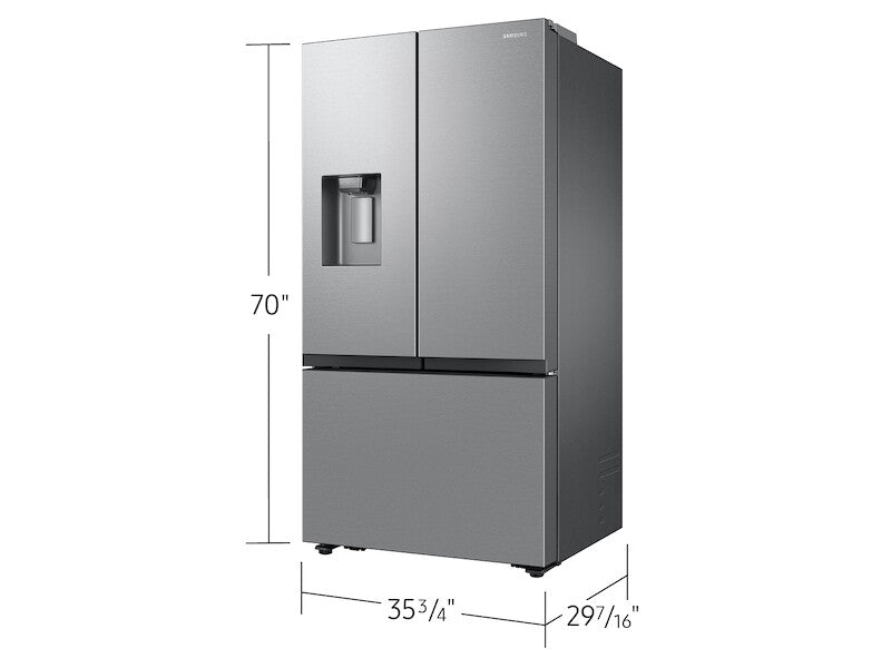 26 cu. ft. Mega Capacity Counter Depth 3-Door French Door Refrigerator with External Water and Ice Dispenser in Stainless Steel - (RF27CG5B10SRAA)