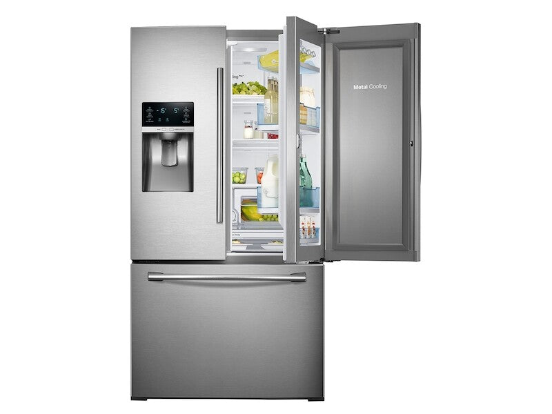 28 cu. ft. Food Showcase 3-Door French Door Refrigerator in Stainless Steel - (RF28HDEDBSR) - SAMSUNG