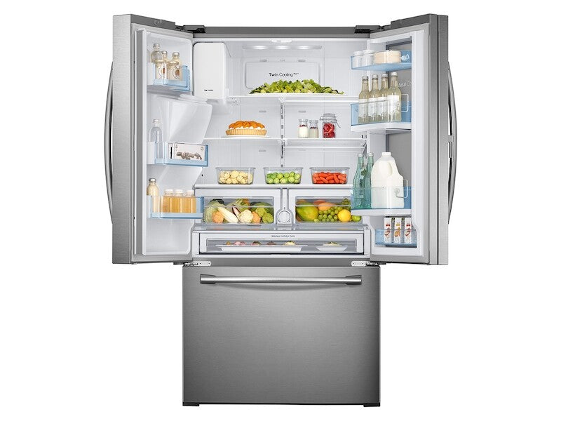 28 cu. ft. Food Showcase 3-Door French Door Refrigerator in Stainless Steel - (RF28HDEDBSR) - SAMSUNG