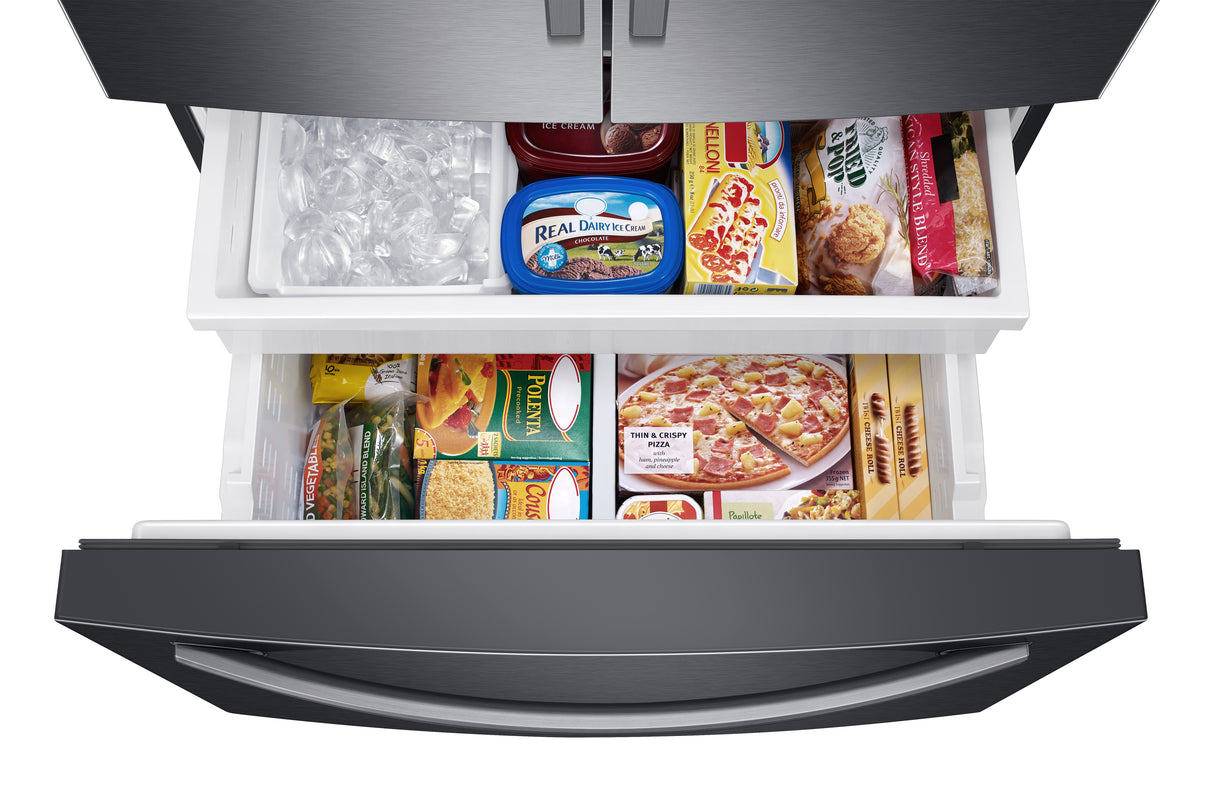 28 cu. ft. Large Capacity 3-Door French Door Refrigerator in Black Stainless Steel - (RF28T5001SG)