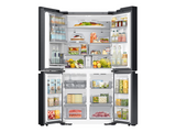Bespoke 4-Door Flex™ Refrigerator (29 cu. ft.) with Beverage Zone™ and Auto Open Door in White Glass - (RF29DB970012AA)