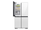 Bespoke 4-Door Flex™ Refrigerator (29 cu. ft.) with Beverage Zone™ and Auto Open Door in White Glass - (RF29DB970012AA)