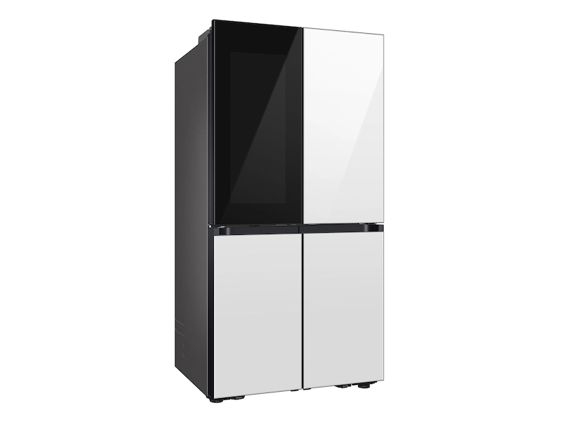 Bespoke 4-Door Flex™ Refrigerator (29 cu. ft.) with Beverage Zone™ and Auto Open Door in White Glass - (RF29DB970012AA)