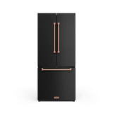 30 Inch 17.7 cu ft French Door Counter Depth Refrigerator with Ice Maker in Black/Rose Gold | Gordon Ramsay Series - (RF3017FFD00RSG) -