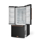 30 Inch 17.7 cu ft French Door Counter Depth Refrigerator with Ice Maker in Black/Rose Gold | Gordon Ramsay Series - (RF3017FFD00RSG) -