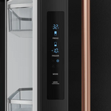30 Inch 17.7 cu ft French Door Counter Depth Refrigerator with Ice Maker in Black/Rose Gold | Gordon Ramsay Series - (RF3017FFD00RSG) -