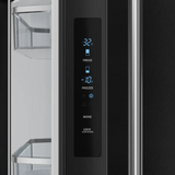 30 Inch 17.7 cu ft French Door Counter Depth Refrigerator with Ice Maker in Black/Stainless Steel | Gordon Ramsay Series - (RF3017FFD00SS) -