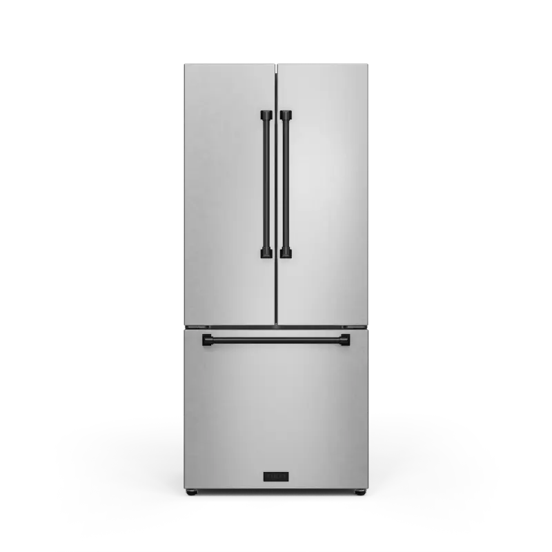 30 Inch 17.7 cu ft French Door Counter Depth Refrigerator with Ice Maker in Stainless Steel/Black | Gordon Ramsay Series - (RF3017FFD99BLK) -