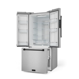 30 Inch 17.7 cu ft French Door Counter Depth Refrigerator with Ice Maker in Stainless Steel/Black | Gordon Ramsay Series - (RF3017FFD99BLK) -