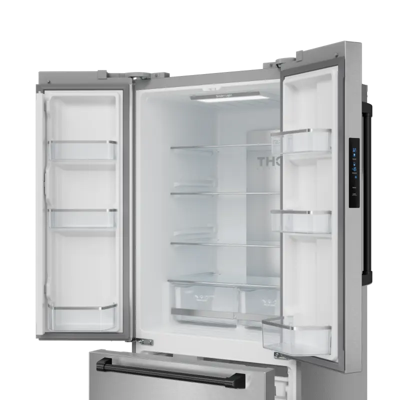 30 Inch 17.7 cu ft French Door Counter Depth Refrigerator with Ice Maker in Stainless Steel/Black | Gordon Ramsay Series - (RF3017FFD99BLK) -
