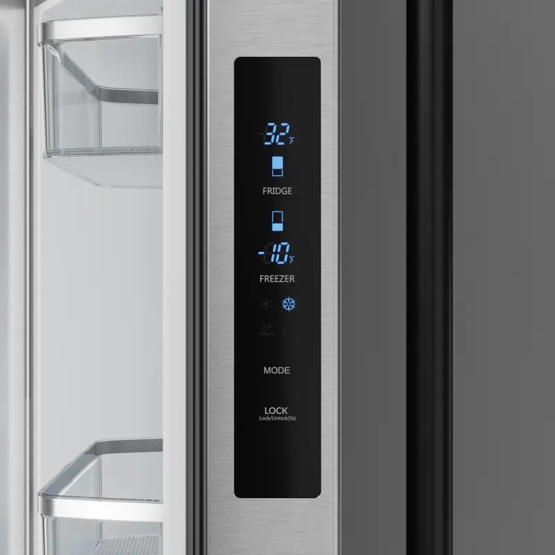 30 Inch 17.7 cu ft French Door Counter Depth Refrigerator with Ice Maker in Stainless Steel/Black | Gordon Ramsay Series - (RF3017FFD99BLK) -