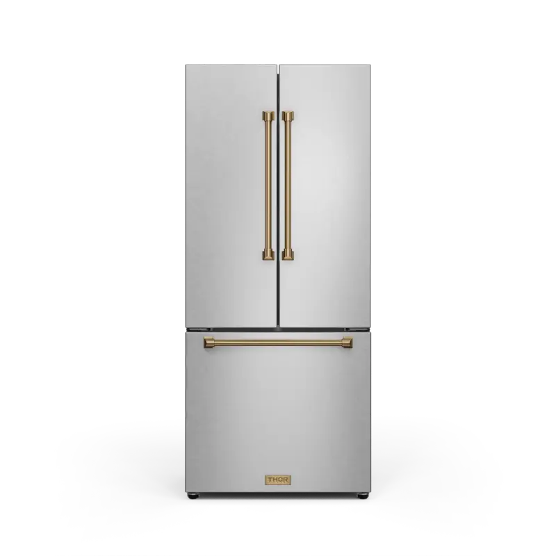 30 Inch 17.7 cu ft French Door Counter Depth Refrigerator with Ice Maker in Stainless Steel/Bronze | Gordon Ramsay Series - (RF3017FFD99BRZ) -