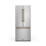 30 Inch 17.7 cu ft French Door Counter Depth Refrigerator with Ice Maker in Stainless Steel/Bronze | Gordon Ramsay Series - (RF3017FFD99BRZ) -