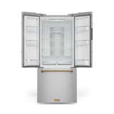 30 Inch 17.7 cu ft French Door Counter Depth Refrigerator with Ice Maker in Stainless Steel/Bronze | Gordon Ramsay Series - (RF3017FFD99BRZ) -