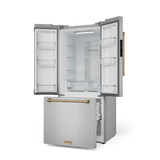 30 Inch 17.7 cu ft French Door Counter Depth Refrigerator with Ice Maker in Stainless Steel/Bronze | Gordon Ramsay Series - (RF3017FFD99BRZ) -