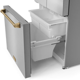 30 Inch 17.7 cu ft French Door Counter Depth Refrigerator with Ice Maker in Stainless Steel/Bronze | Gordon Ramsay Series - (RF3017FFD99BRZ) -
