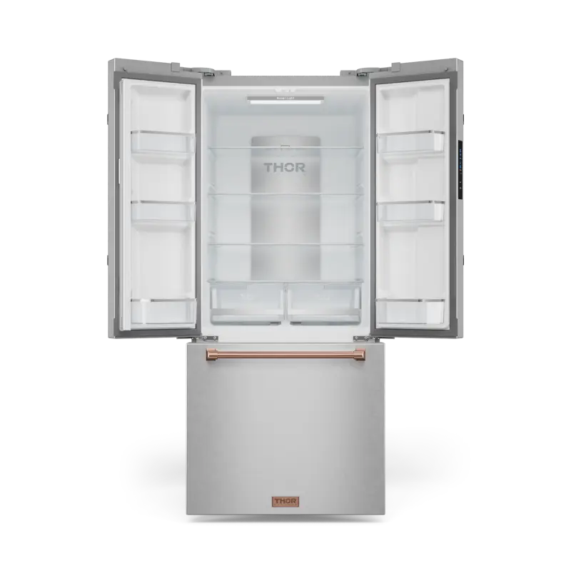 30 Inch 17.7 cu ft French Door Counter Depth Refrigerator with Ice Maker in Stainless Steel/Rose Gold | Gordon Ramsay Series - (RF3017FFD99RSG) -