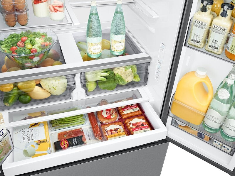 31 Cu Ft Mega Capacity 3 Door French Door Refrigerator With External Water And Ice Dispenser In Stainless - (RF32CG5B10SRAA)