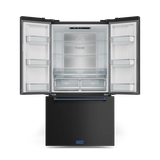 36 Inch 20.3 cu ft French Door Counter Depth Refrigerator with Ice Maker in Black/Navy Blue | Gordon Ramsay Series - (RF3621CTD00BLU) -
