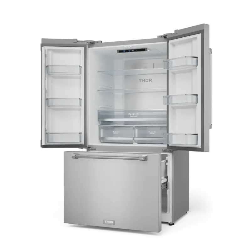 36 Inch 20.3 Cu Ft French Door Counter Depth Refrigerator With Ice Maker In Stainless Steel Gordon Ramsay Series - (RF3621CTD99) -