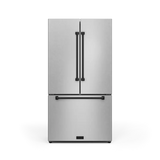 36 Inch 20.3 cu ft French Door Counter Depth Refrigerator with Ice Maker in Stainless Steel/Black | Gordon Ramsay Series - (RF3621CTD99BLK) -