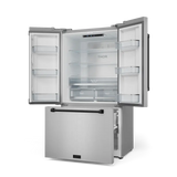 36 Inch 20.3 cu ft French Door Counter Depth Refrigerator with Ice Maker in Stainless Steel/Black | Gordon Ramsay Series - (RF3621CTD99BLK) -
