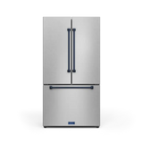 36 Inch 20.3 cu ft French Door Counter Depth Refrigerator with Ice Maker in Stainless Steel/Navy Blue | Gordon Ramsay Series - (RF3621CTD99BLU) -