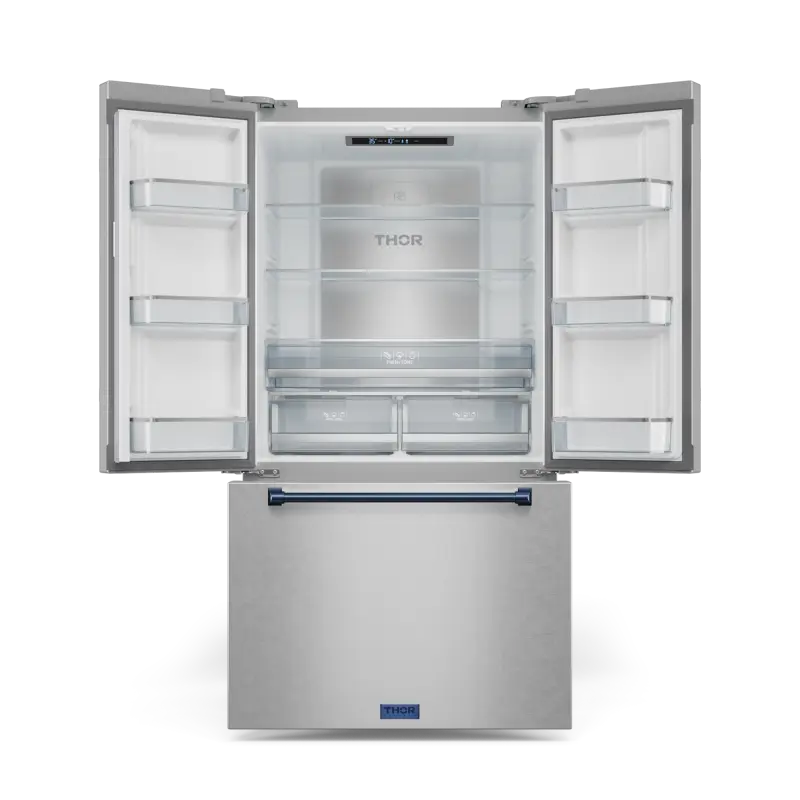 36 Inch 20.3 cu ft French Door Counter Depth Refrigerator with Ice Maker in Stainless Steel/Navy Blue | Gordon Ramsay Series - (RF3621CTD99BLU) -
