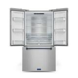 36 Inch 20.3 cu ft French Door Counter Depth Refrigerator with Ice Maker in Stainless Steel/Navy Blue | Gordon Ramsay Series - (RF3621CTD99BLU) -