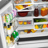 36in. Autograph Edition 21.6 cu. ft 4-Door French Door Refrigerator with Water and Ice Dispenser in Stainless Steel with Polished Gold Square Handles - (RFMZW36FG) -