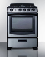 24" Wide Gas Range & Convertible Hood - (RGH24RSS)