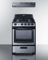 24" Wide Gas Range & Convertible Hood - (RGH24RSS)
