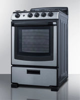 24" Wide Gas Range & Convertible Hood - (RGH24RSS)