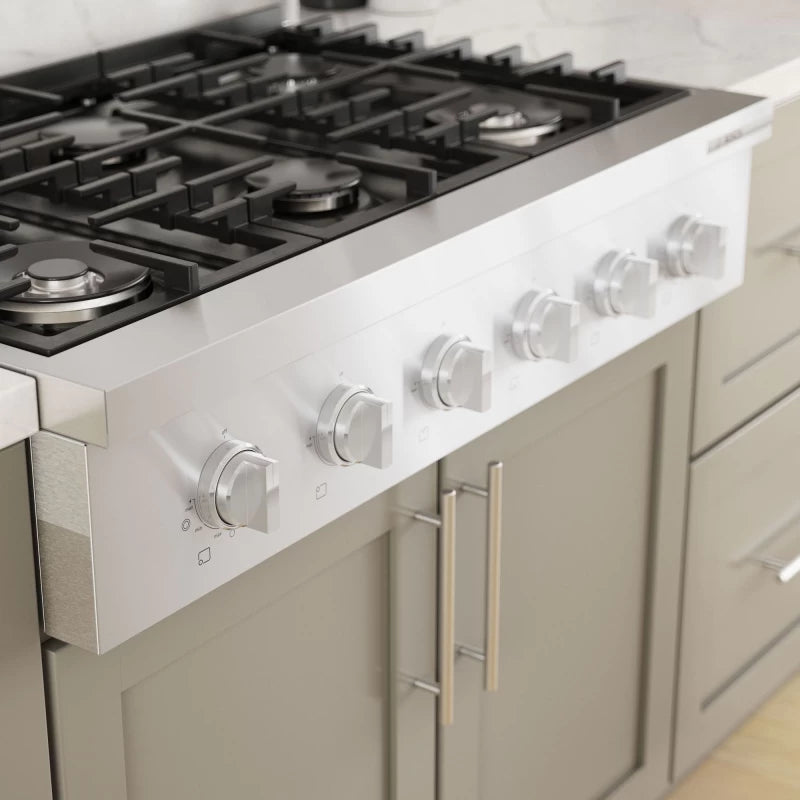 800 Series Gas Rangetop 36" Stainless steel - (RGM8658UC) - BOSCH