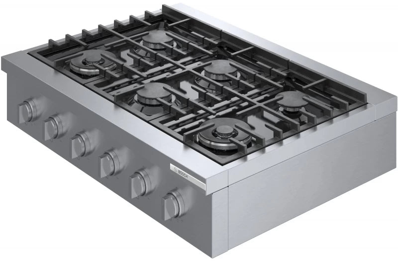 800 Series Gas Rangetop 36" Stainless steel - (RGM8658UC) - BOSCH