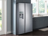22 cu. ft. Food Showcase Counter Depth Side-by-Side Refrigerator with Metal Cooling in Black Stainless Steel - (RH22H9010SG) - SAMSUNG