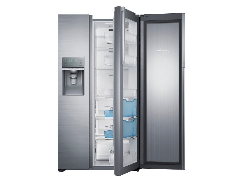 22 cu. ft. Food Showcase Counter Depth Side-by-Side Refrigerator with Metal Cooling in Stainless Steel - (RH22H9010SR) - SAMSUNG