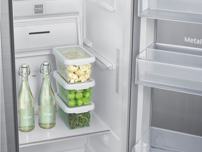 22 cu. ft. Food Showcase Counter Depth Side-by-Side Refrigerator with Metal Cooling in Stainless Steel - (RH22H9010SR) - SAMSUNG