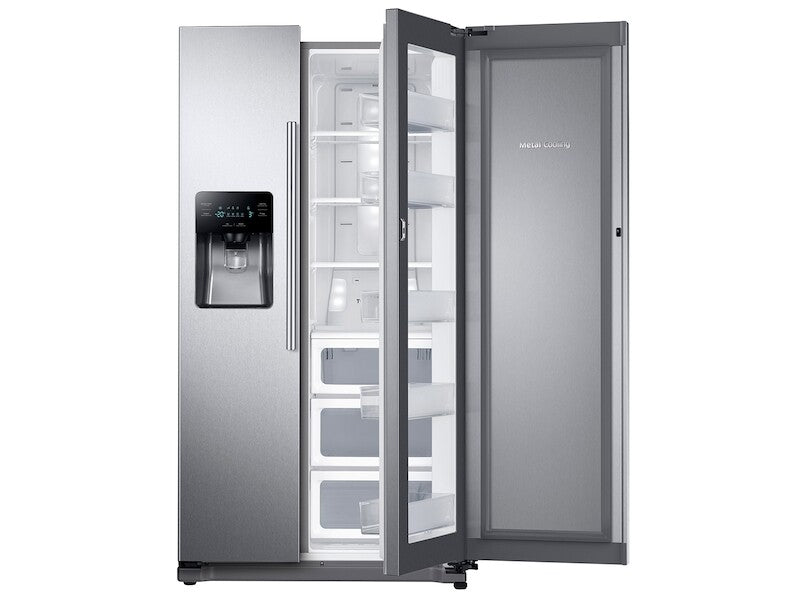 25 cu. ft. Food ShowCase Side-by-Side Refrigerator with Metal Cooling in Black Stainless Steel - (RH25H5611SG) - SAMSUNG