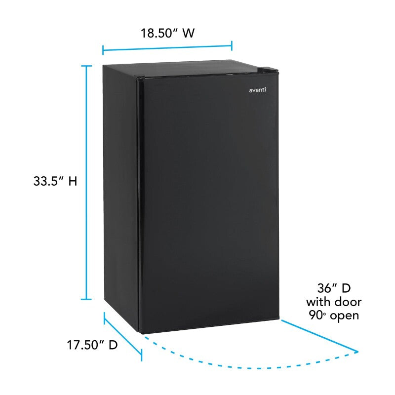 3.3 cu. ft. Compact Refrigerator - (RM3316B) - AVANTI