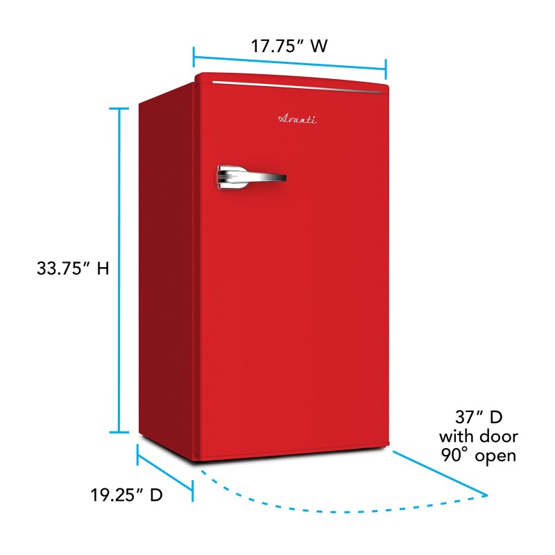 3.1 cu. ft. Retro Compact Refrigerator - (RMRS31X5RIS) - AVANTI