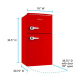 3.0 cu. ft. Retro Compact Refrigerator - (RMRT30X5RIS) - AVANTI